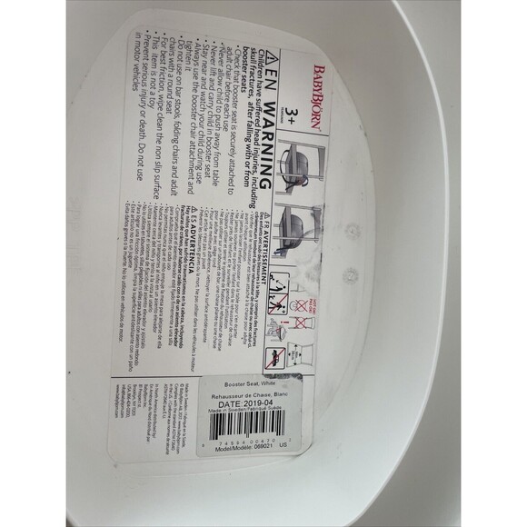 BabyBjörn Booster Seat 069021US White For Toddlers Using Existing Dining Chair - Picture 11 of 16